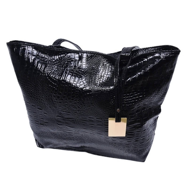 

NEW-Shoulder Bags Hot Casual Crocodile Women Big Tote Bag Ladies Handbags Bags For Women