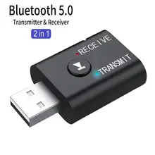 Mini Wireless Bluetooth Receiver Adapter 5.0 Audio Transmitter Stereo Bluetooth Dongle AUX USB 3.5mm For Laptop TV PC Car Kit