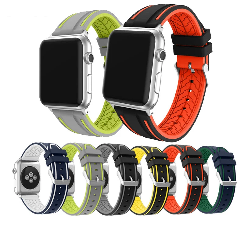

Strap for apple watch 44mm 40mm bracelet iWatch series 5 4 3 2 1 band Soft Silicone strap for apple watch watchband 38mm 42mm