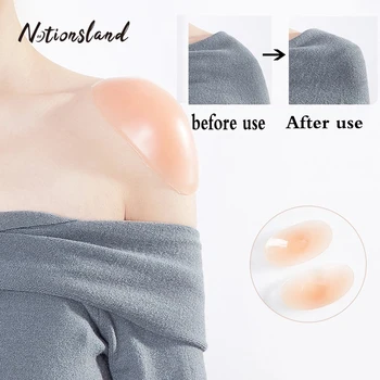 

1Pair Soft Silicone Shoulder Pads Anti Slip Shoulder Enhancer Protectors Pads for Unisex Clothing Dress Sewing Accessories