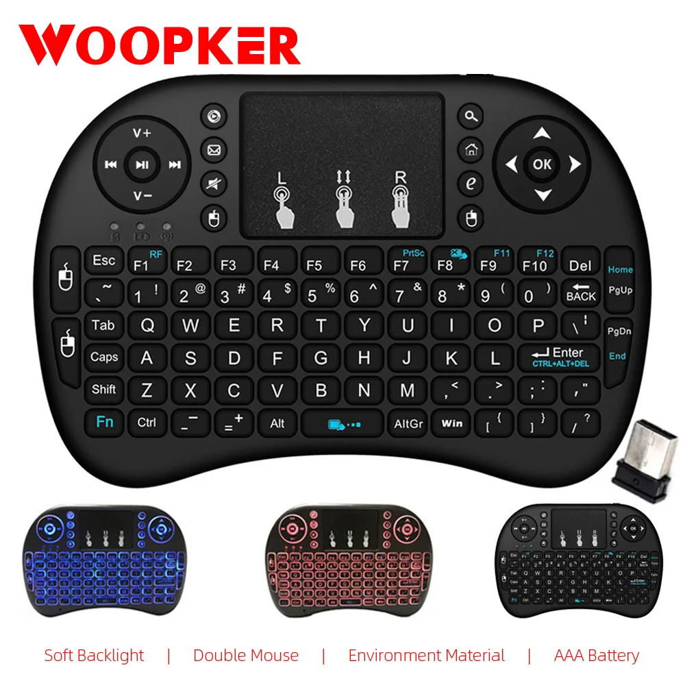 Backlit i8 Air Mouse Android TV Wireless Keyboard Touchpad Powered by AAA Battery for Smart TV BOX PC Gamepad Remote Control wireless remote controller smart universal remote control
