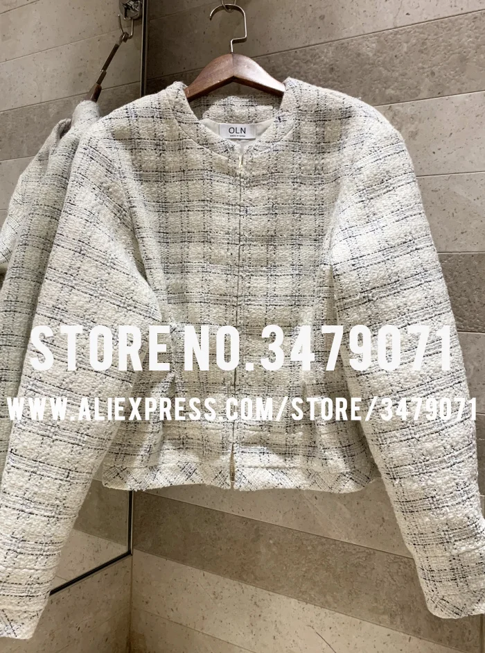 Autumn winter ladies jacket women's casual Baseball uniform zipper jacket ladies long-sleeved fashion Tweed jacket Silk lining - Цвет: Многоцветный