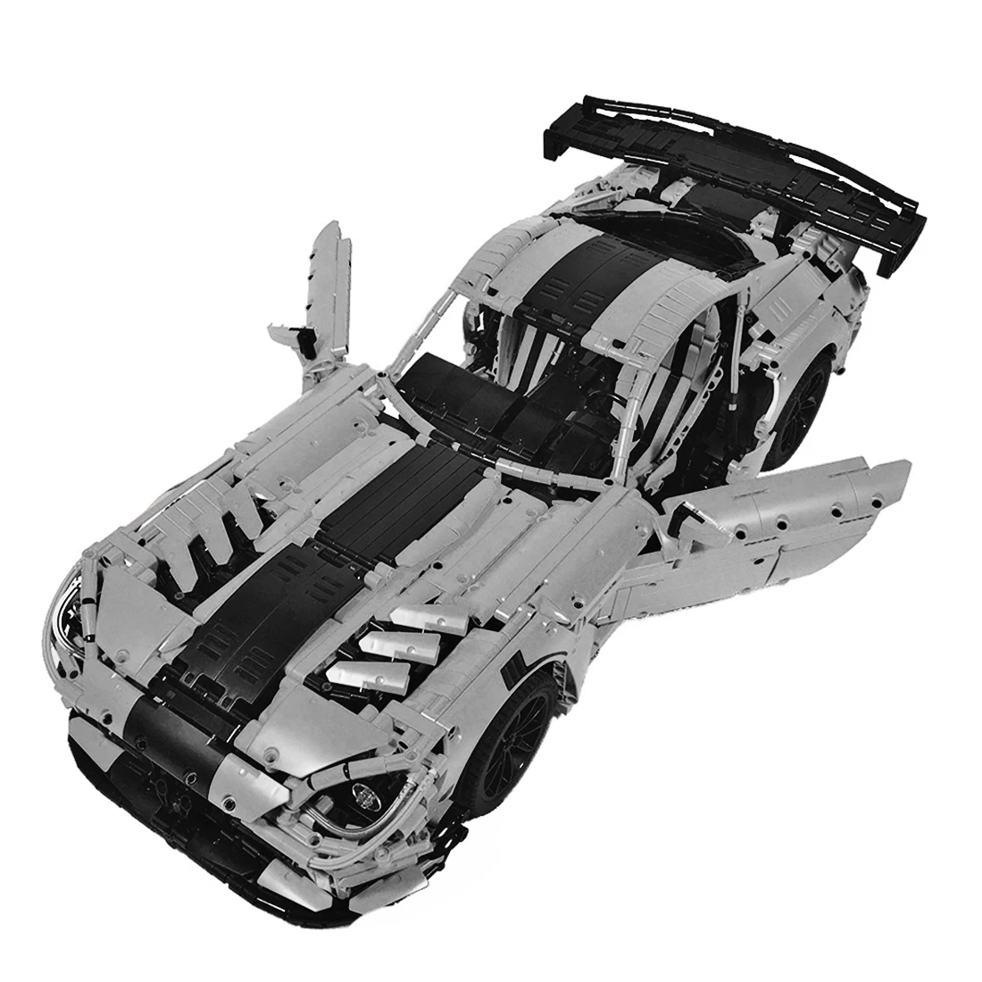 

3126Pcs MOC Small Particle Building Block Model Car DIY Assembling Vehicle Model with Lights 7 Colors Gift - Dynamic Version