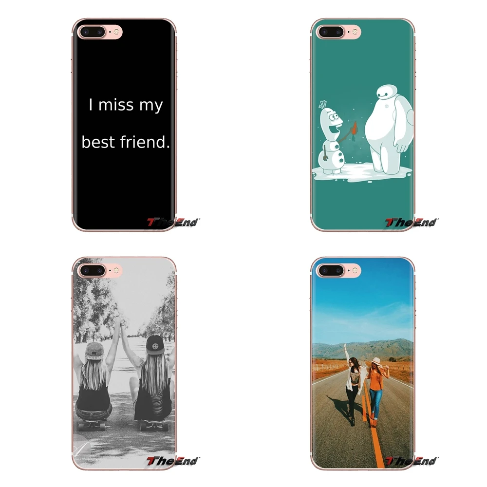 Soft Case For iPhone XS Max XR X 4 4S 5 5S 5C SE 6 6S 7 8 Plus Samsung Galaxy J1 J3 J5 J7 A3 A5 Best Friends Forever BFF Pattern |