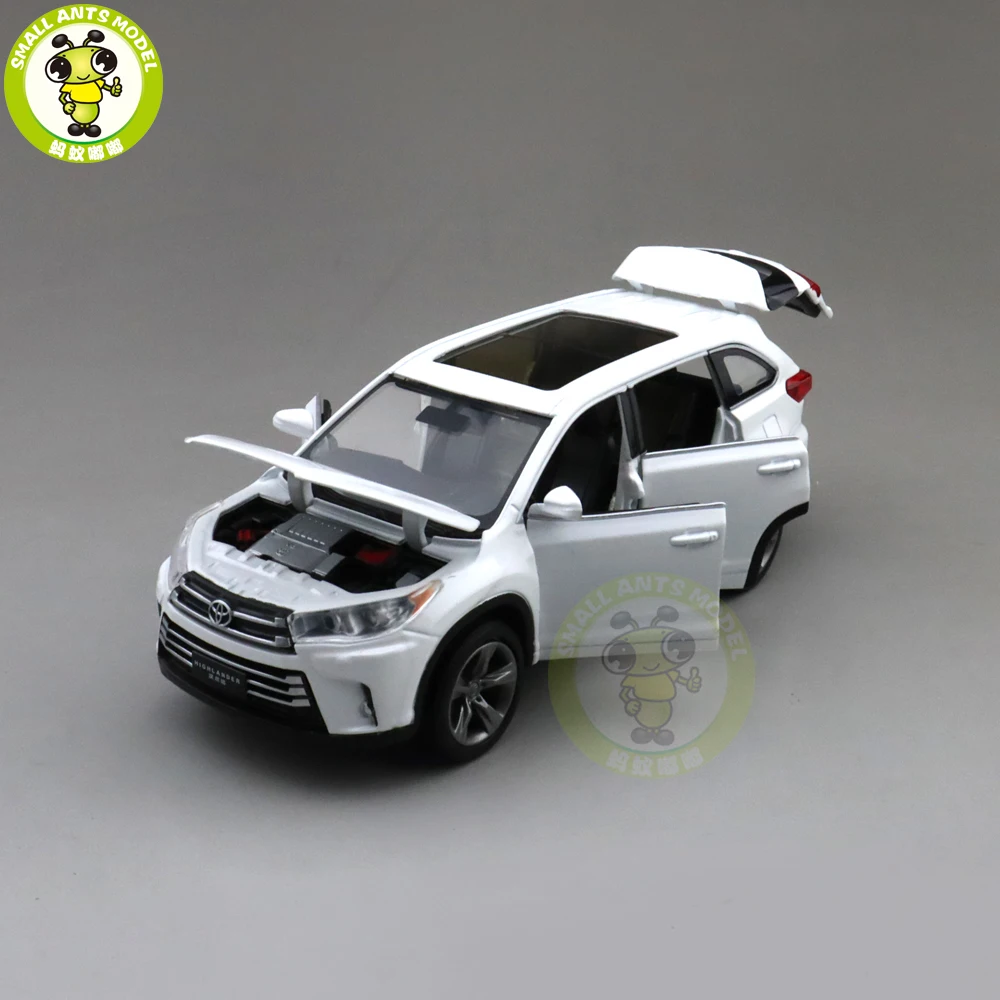 1/32 JACKIEKIM Highlander SUV Diecast Metal Model CAR Toys for kids children Sound Lighting Pull Back gifts