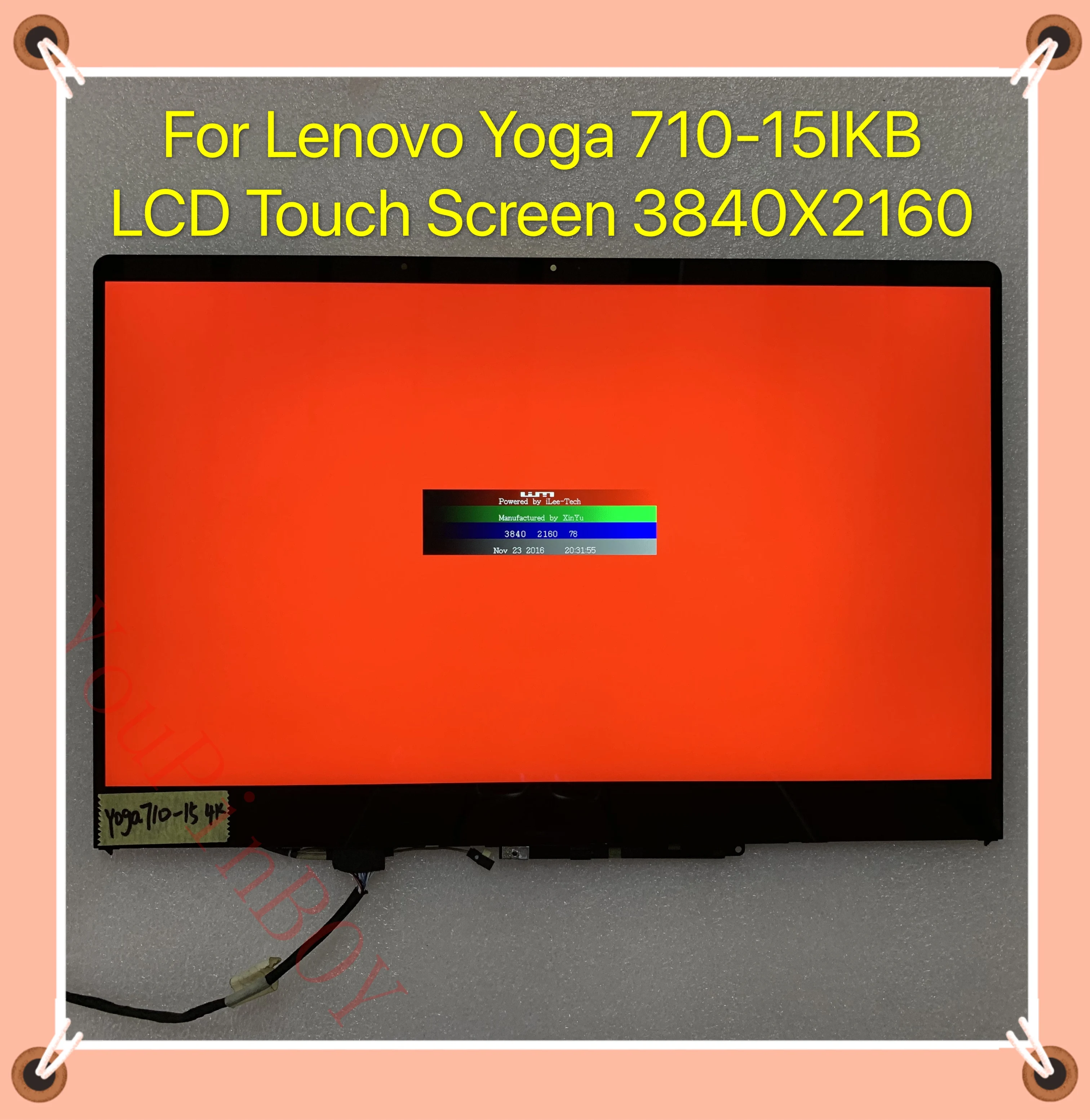 ЖК-экран с дигитайзером в сборе 15 6 дюйма UHD панель для Lenovo Yoga 710-15 Yoga710 LED 3840X2160 |