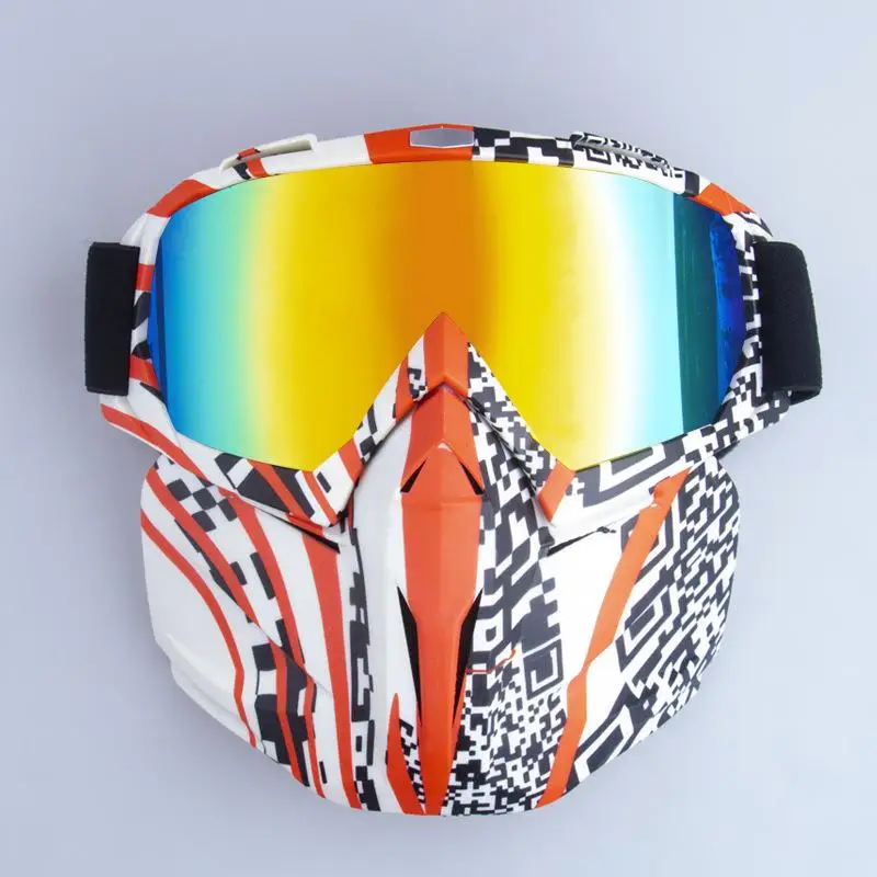 HiMISS Men Women Ski Snowboard Snowmobile Goggles Snow Winter Windproof Skiing Glasses with Face Mask - Цвет: QR code frame