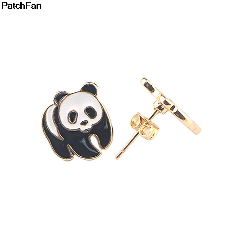 Patchfan panda kawaii модные очаровательные дизайнерские серьги-гвоздики вечерние Ювелирные изделия Подарки подруге для подарка на день рождения A2520