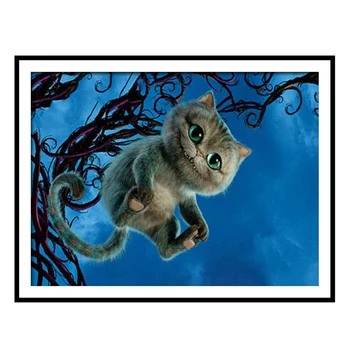 

5D Diamond Painting By Numbers Full Square Grey kitten Cross Stitch Diamond Mosaic Kits Art Pictures Home Decor For Adult
