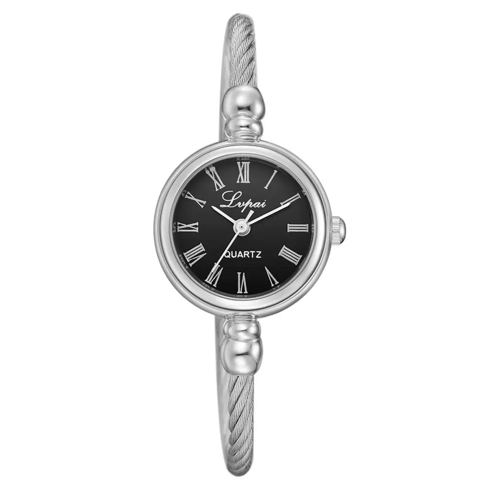

Silver Stainless Steel Bracelet Bnagle Strap Black White Dial Luxury Cheap Women Quartz WristWatch Valentine Outdoor Gifts 2018