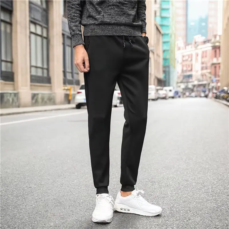 

Men's Quick Drying Pants Casual Pants Winter Men's Athletic Pants Lace-up Slim Fit Pants MEN'S Trousers Students Hair Stylist Fa
