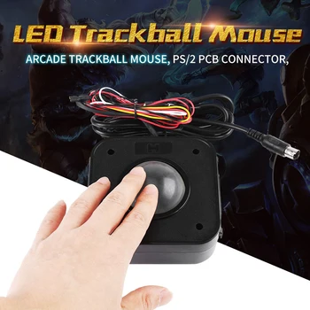 

Arcade Game Connector Mice Accessories Machine Illuminated Round Professional LED Trackball High Sensitivity Wired Mouse Stable