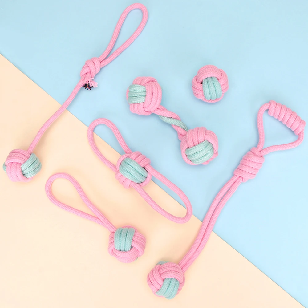 6 шт. собачья игрушка хлопковая веревка жевательные Игрушки для маленьких собак