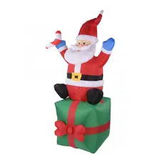 1,8 м надувные огни Санта Клауса надувные рождественские украшения сада реквизит 100-240 В рождественские украшения на открытом воздухе