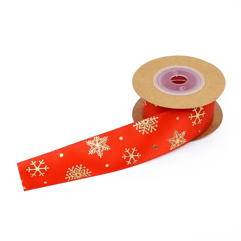 Высокое качество, 5 ярдов/рулон, 25 мм, рождественские шелковые атласные ленты, бант, вечерние, свадебные, декоративные, сделай сам, ленты, ремесла, упаковочные материалы для подарков - Цвет: 1