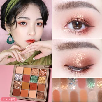 

Novo 16 Color Shimmer Matte Makeup Eyeshadow Makeup Palette Pigmented Long Lasting Eye Shadow Natural Eyes Cosmetics TSLM2