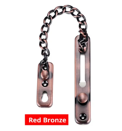 Red Bronze 304 нержавеющая сталь замок для безопасности двери цепь Противоугонная дверная цепь дверная защелка Серебро Бронза Золото Черный дверной замок фурнитура - Цвет: Red Bronze