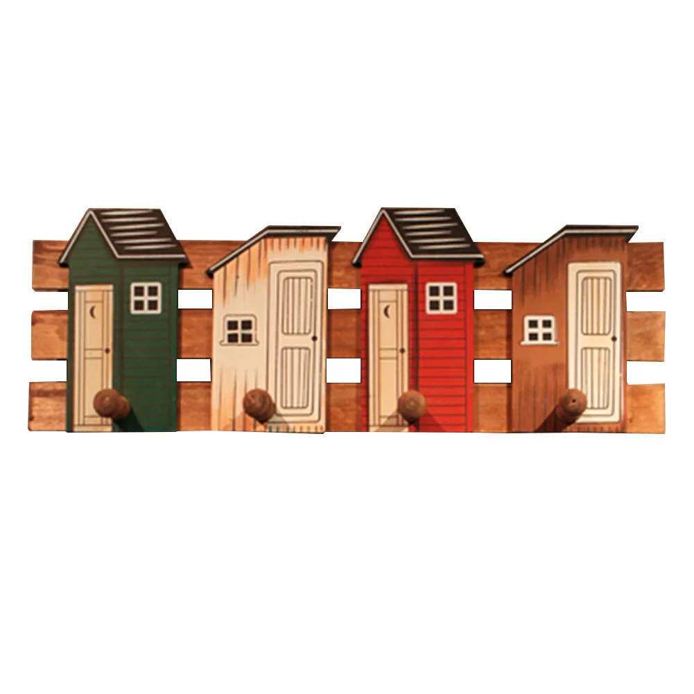 Decorative Wooden Bathroom Wall Mount Practical Clothes Hat Hanging Hook Exquisite Bedroom Key Holder Space Saving Home Towels