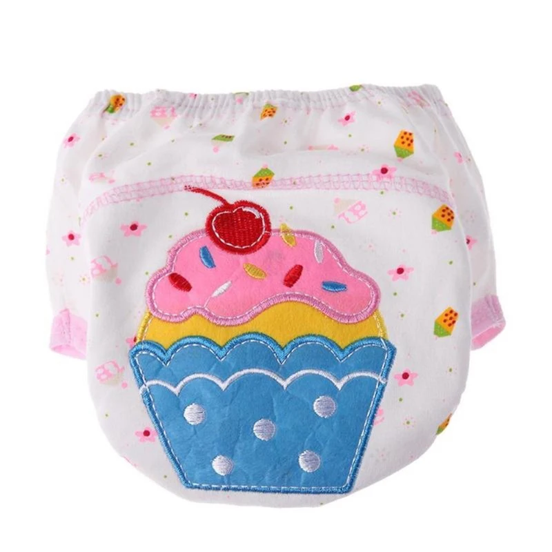 cake Милые детские подгузники, многоразовые памперсы, тканевые подгузники, моющиеся Детские хлопковые тренировочные штаны трусы подгузники - Цвет: cake
