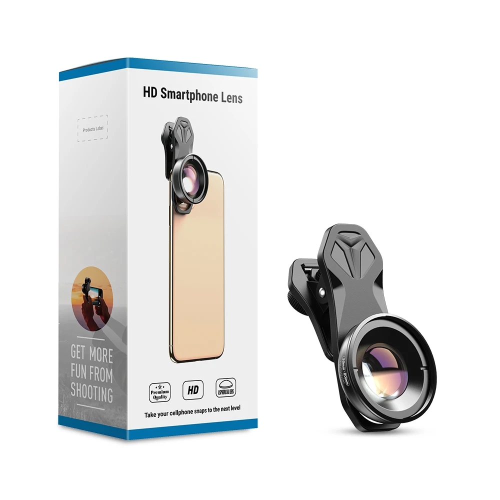 APEXEL 30 80 мм Супер Макро объектив фотокамера HD оптический макрообъектив для iPhone 7 8 XR