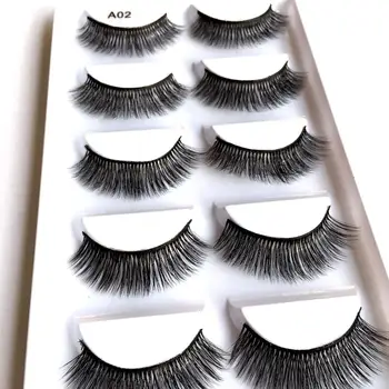 

3D False Eyelashes, 3D Faux Mink Fake Eyelashes Handmade Dramatic Thick Crossed Cluster False Eyelashes Black Nature Fluffy Long