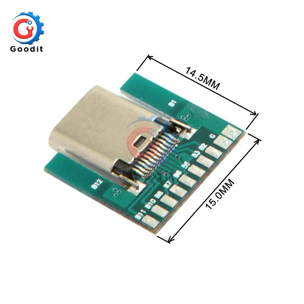 Разъем USB 3 1 Type C гнездовой разъем 24 контакта адаптер розеток для припоя провод и