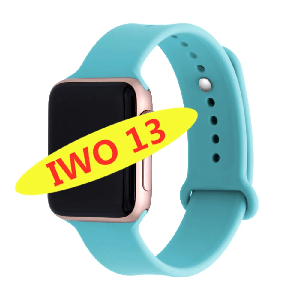 IWO 13 часы серии 5 1:1 Bluetooth Вызов Смарт часы 44 мм для apple iPhone IOS Android телефон ЭКГ smartwatch человек PK IWO 11/12 - Цвет: gold  blue