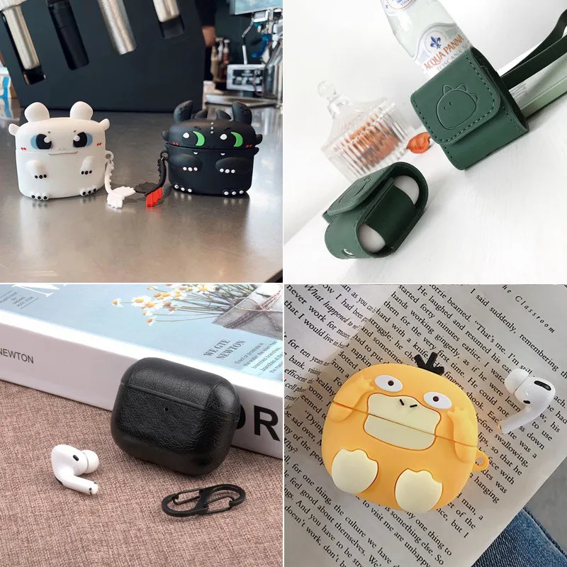 Роскошный чехол для AirPods Pro с милым рисунком силиконовый наушников Apple Air pods 3 TWS