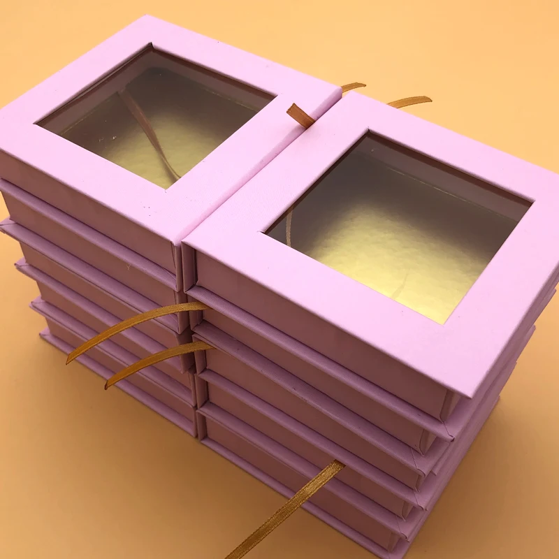 Квадратная коробка для упаковки накладных ресниц, на заказ, ваш логотип, розовые бумажные магнитные коробки, ленточный чехол для ресниц, пустая коробка