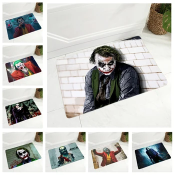 

Horror Clown Joker Soft Flannel Carpet Floor Mat for Hallway Bedroom Decor Cartoon Door Mat Non-Slip Dining Room Doormat Rug