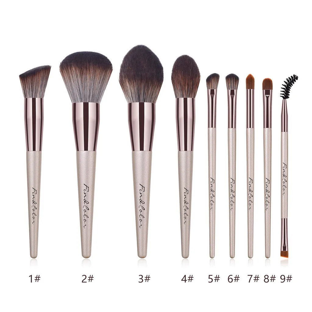 

cosmetic brush Foundation Cosmetic Eyebrow Eyeshadow Brush high end wooden handle quality aluminum tube Makeup Brush Sets Tools