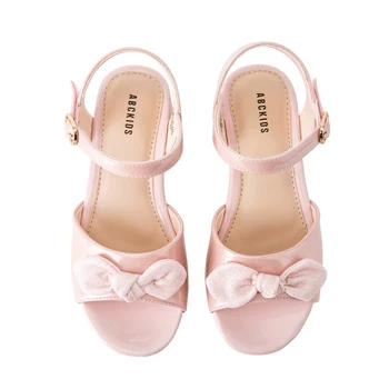 

ummer Girls Sandals Anti-Slip Bowknot Design Nylon Clasp Closure Sandals