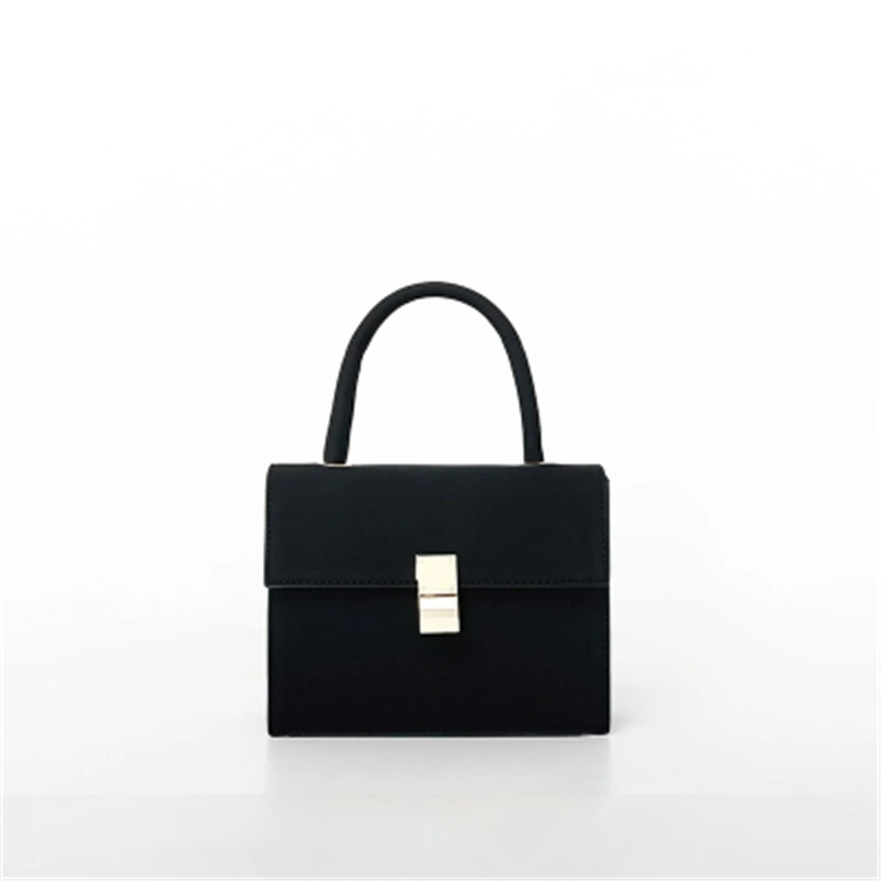 Матовая кожаная сумка на плечо с замком, кожаная женская сумка через плечо, женская сумка-мессенджер, роскошные модные брендовые сумки Bolso - Цвет: Черный