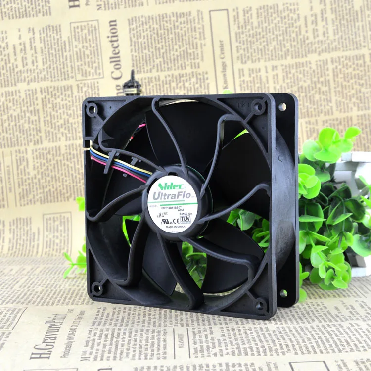 12 В 1.85A nidec V12E12BS1B5-07 12038 120*120*38 мм четыре провода контроль температуры вентилятор для BTC BCH SBTC UBTC шахтерский вентилятор S7 S9+ вентилятор