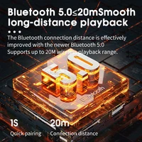 EBS-300 5W Mini Portable Bluetooth Speaker Fabric  Mesh TF Card Music Box IPX6 Waterproof For Phone  PC  Taplet  Palyer - Image 5