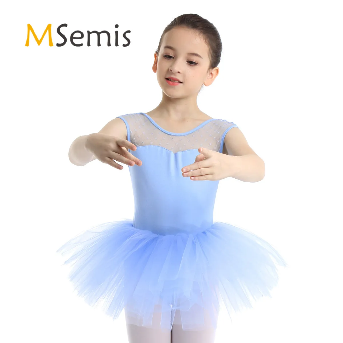Girls Ballet Dress Gymnastics Leotard Toddlers Tutu Mesh Skirt Ballerina Costume 