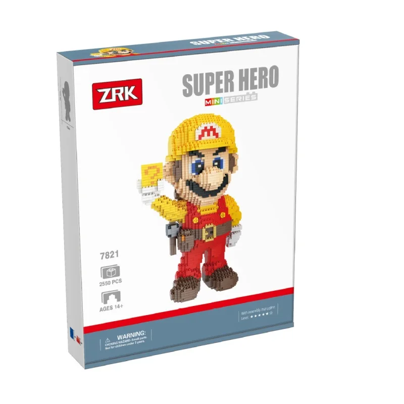 2550pc Mario Mini Blocks Assembly Cartoon Model Brick Toys for Children Christmas Gifts Educational Toy skeleton dissection 7821