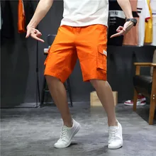 2019 New Men's Summer Outdoor casual Tooling shorts Korean version Teenagers solid color cotton pants pantalones cortos hombre 2019 New Men's Summer Outdoor casual Tooling shorts Korean version Teenagers solid color cotton pants pantalones cortos hombre
