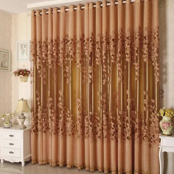 

Fashion Floral Tulle Door Window Curtain Drape Panel Sheer Home Decorative Front Curtains Hogard