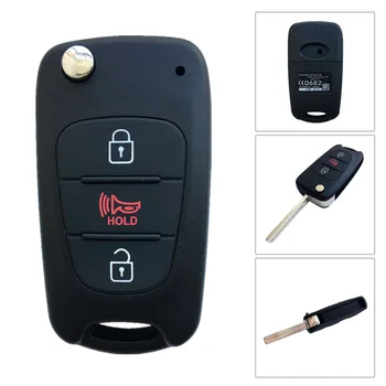 

Case Key cover For Kia Sportage Soul 2012 2013 ABS Black 3Buttons 1pc Flip Key