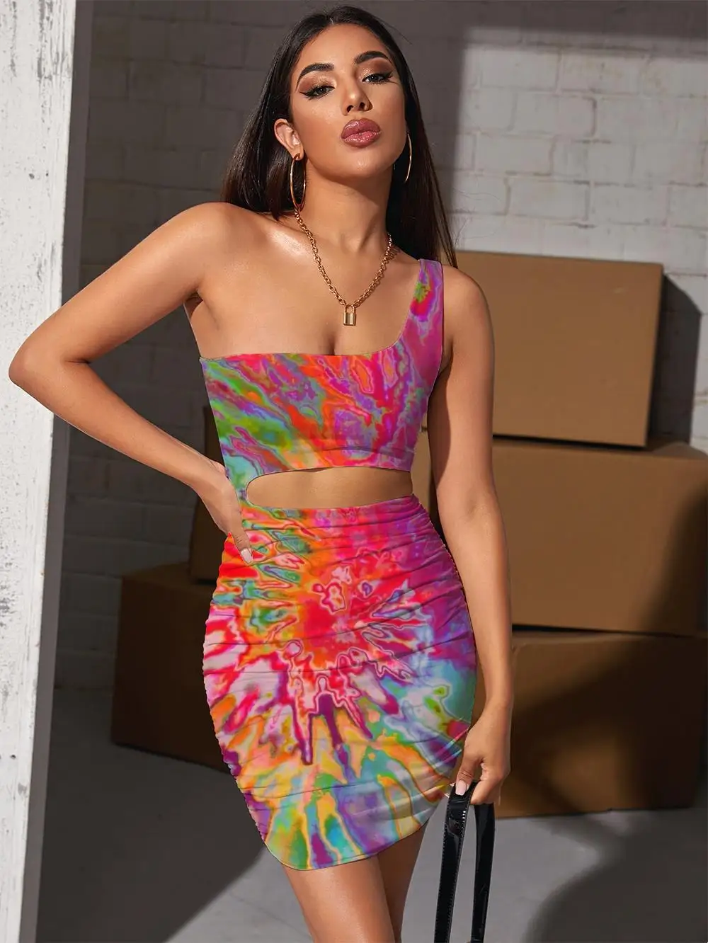 SOMEPET Brand Tie Dye Dress Women 