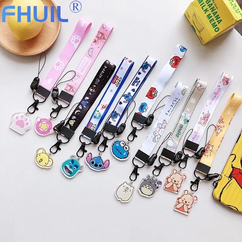 2019Cute Phone Hand Wrist Lanyards Strap String Kawaii Phone Charm Short Lanyard for Keys ID Card