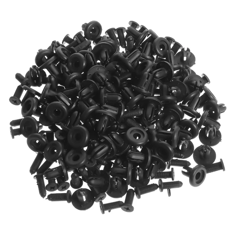 

100Pcs Universal Mixed Auto Fastener Car Bumper Clips Retainer Car Fastener Rivet Door Panel Fender Liner Screw Clip For All Car