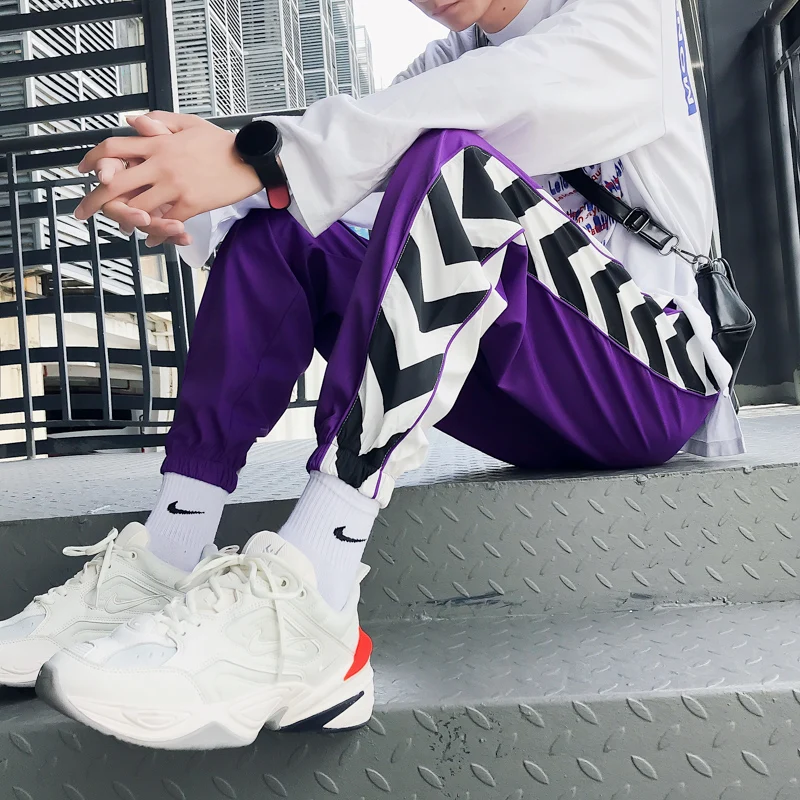 Purple Sweatpants Men Plus Size Casual 2020 Printed Fashion Men Pants Hip Hop Leisure movement Trousers brand pencils joggers Purple Sweatpants Men Plus Size Casual 2020 Printed Fashion Men Pants Hip Hop Leisure movement Trousers brand pencils joggers