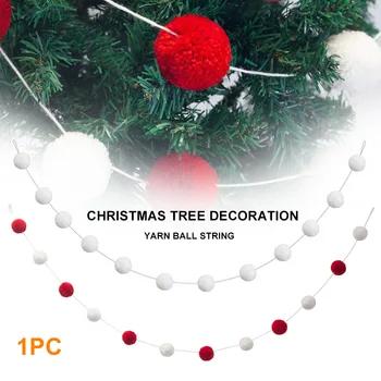 

Wall Decor Holiday Baby Shower Wedding Party Craft Hanging String Home Garland Festival Woolen Yarn Birthday Christmas Tree Ball