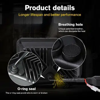 

Waterproof LED Work Light 2800LM Aluminum alloy Car Replacement Rectangular High/Low beam With Angel Eyes
