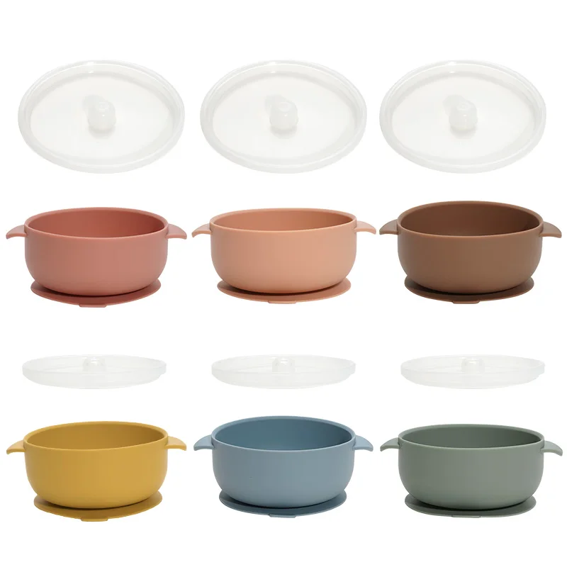 Baby Feeding Bowl  Kids Silicone Tableware Suction Bowl BPA Free High Quality Silicone Kids Toddler 2