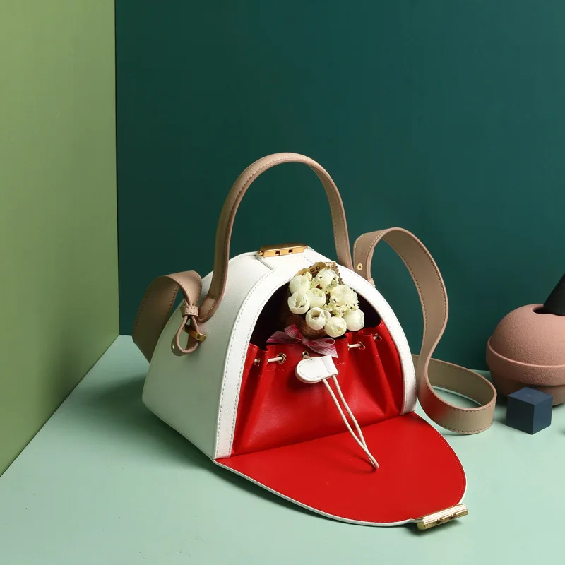 

Genuine Leather Handbags Luxury Brands Bag Shell Bag In Women's Tote Semi-Circular Women Shoulder Vintage Bag Crossbody Bag 2019