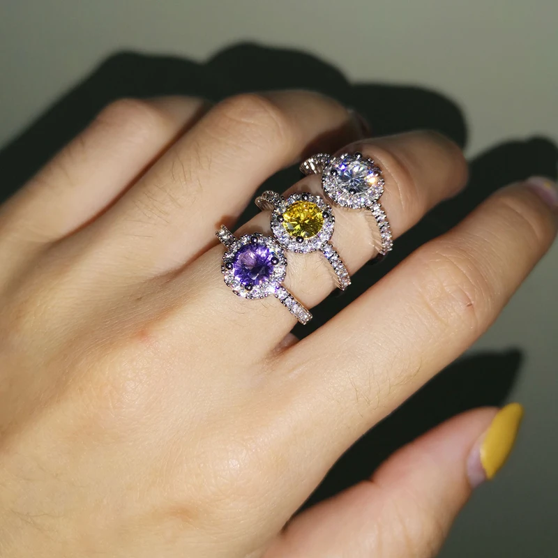 yanleyu promise ring finger jewelry genuine 925 sterling silver