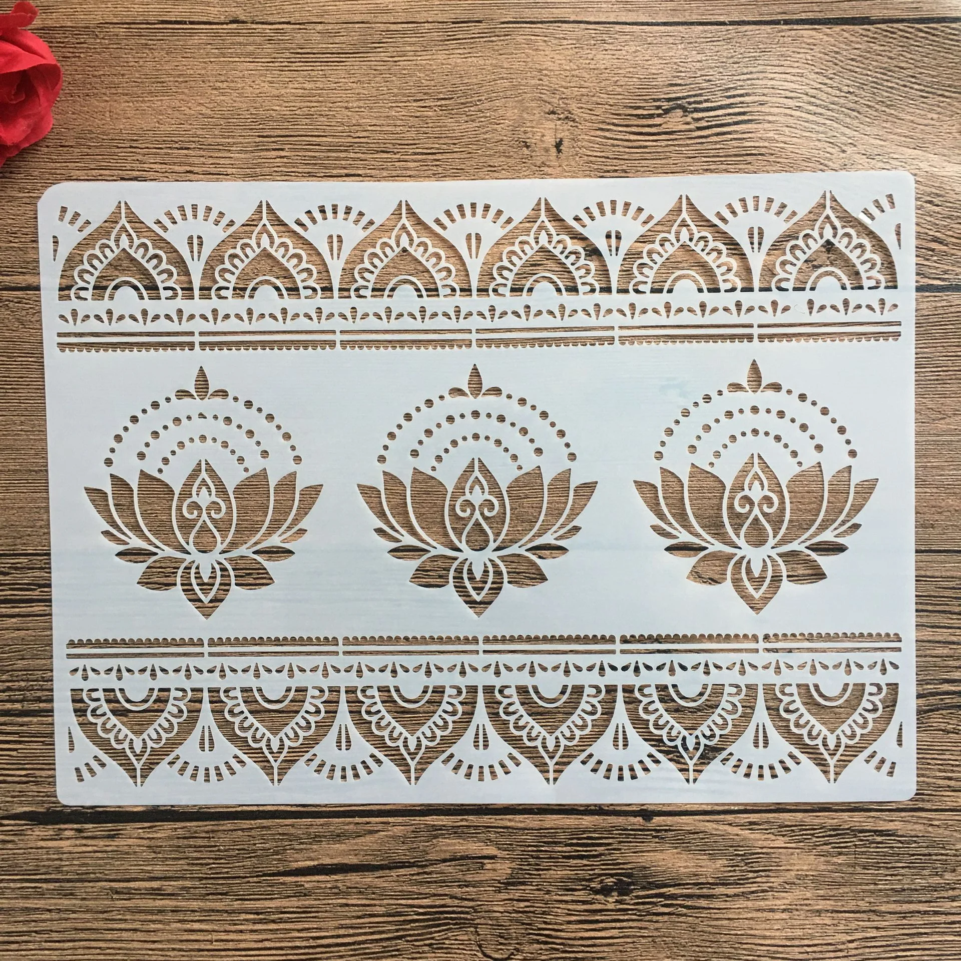 Plantilla De Relieve Mandala 5 En 1 Para Scrapbooking - Tamaño 5x5 Pulgadas, Para Tarjetas, Diarios, Decoración